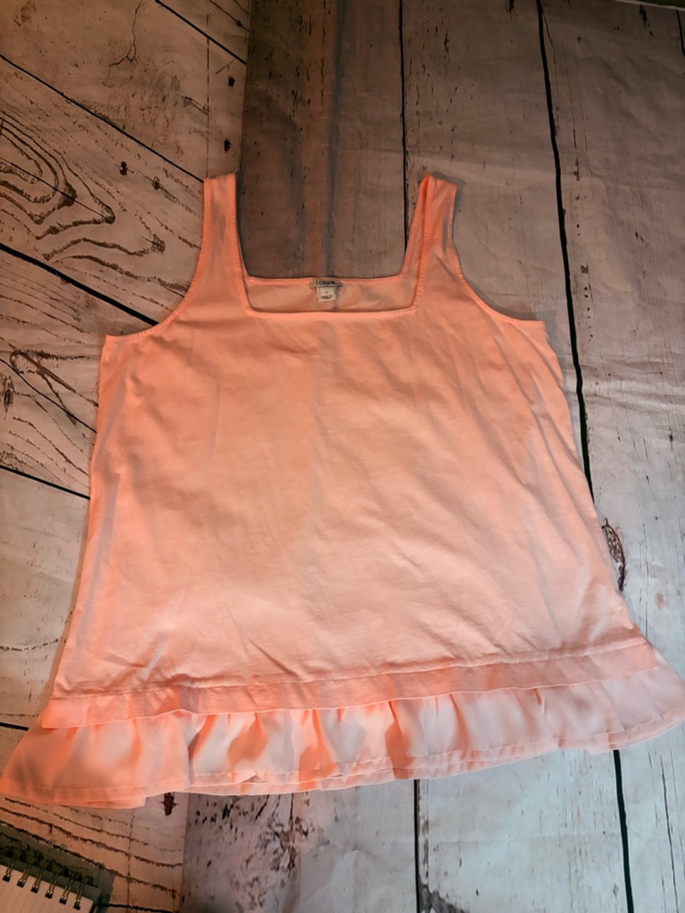J. Crew Light Pink Ruffle Hem Tank - Women's